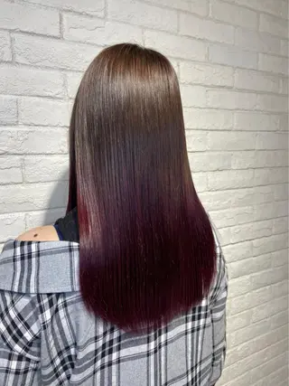 ロング カラー deseo 透明色艶カラーツバサのヘアスタイル