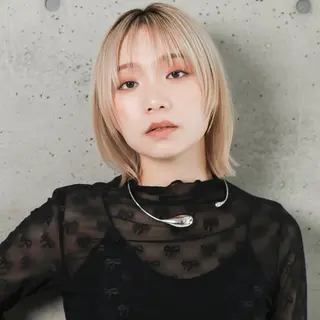 ミディアム ハッシュカット 田窪珠妃のヘアスタイル