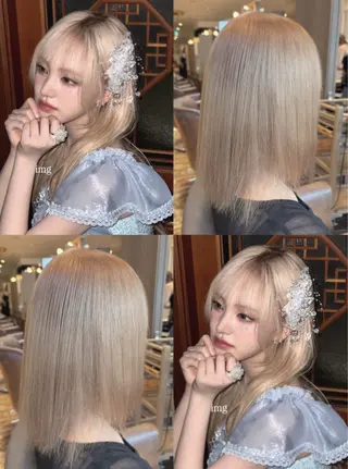 ｢韓国風カラー ｣サナのヘアスタイル