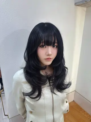 ロング カラー 絶対垢抜けレイヤー/ 透明感カラーリョウヤのヘアスタイル