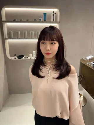 ミディアム カラー 【透明感カラー】 harunaのヘアスタイル