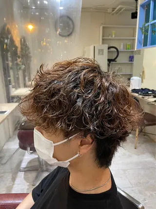 ショート パーマ メンズ メンズパーマ特化🏆 宮崎健人✨️のヘアスタイル