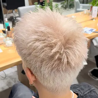 ショート カラー メンズ MINX/ボブ/ レイヤー/田中元翔のヘアスタイル