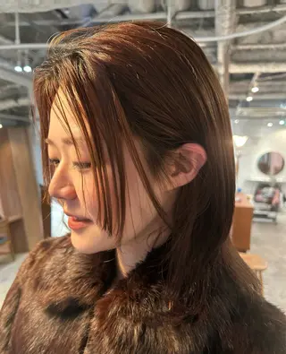 セミロング カラー ヘアアレンジ 🎀suzuna 透明感colorのヘアスタイル