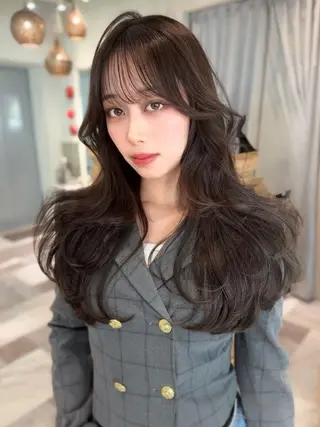 セミロング カラー 木屋元一/透明感 /前髪/ショートボブのヘアスタイル