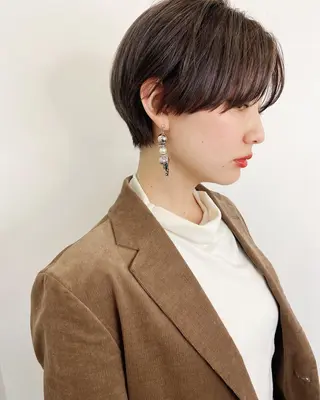 ショート カラー パーマ ヘアアレンジ メンズ キッズ ネイル マツエク・マツパ ショート/ボブ /パーマ🌿柏原良亮のヘアスタイル