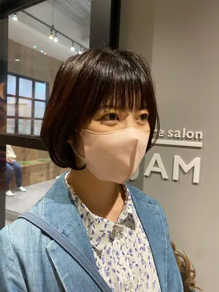 ショート カラー 大人かわいい×艶髪 🤍塩川のヘアスタイル