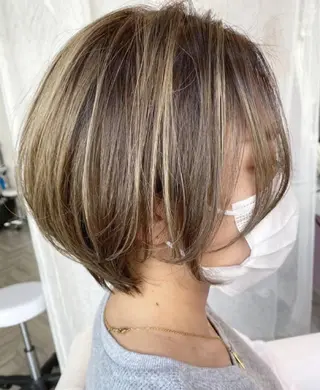 ショート ヘアアレンジ カラー ナカシマ  アユミのヘアスタイル