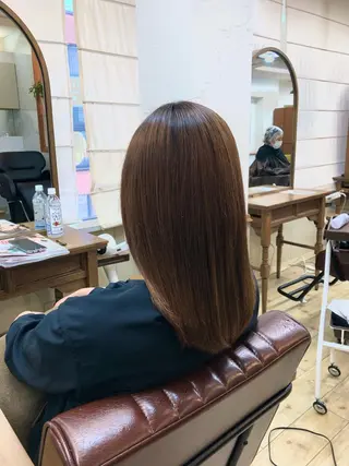 セミロング 髪質改善個室サロン' 白髪ぼかし・縮毛矯正のヘアスタイル
