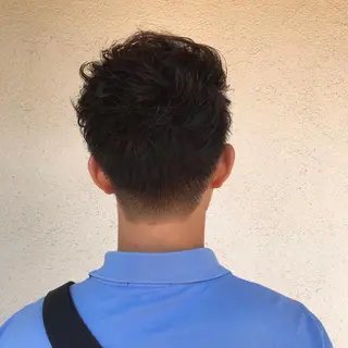 ショート カラー パーマ メンズ ニュアンスパーマ/ レイヤー/茶屋町のヘアスタイル