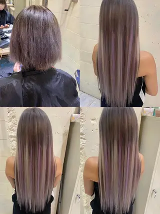 ロング カラー ササ キのヘアスタイル
