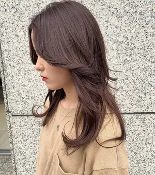ロング カラー パーマ ヘアアレンジ メンズ キッズ ネイル マツエク・マツパ 女性専用サロン梅田 髪質改善カラーakiのヘアスタイル