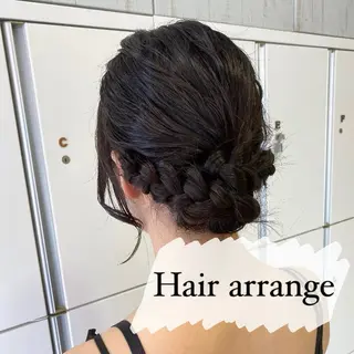 ロング ヘアアレンジ ミルクティーベージュ 暖色カラー/池田麻帆のヘアスタイル