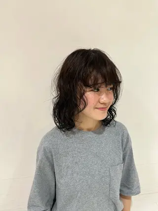 ミディアム パーマ 髪質改善/ストレート パーマ長久手/ひかるのヘアスタイル