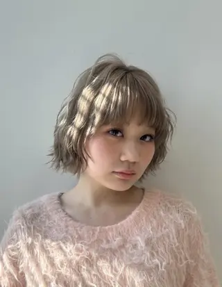 ミディアム 柔らかい縮毛矯正/ ボブ/北林のヘアスタイル
