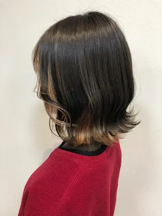 ミディアム カラー ヘアアレンジ ❣️倉敷❣️美髪 カラー能登一成のヘアスタイル