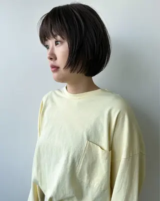 ショート カラー 似合わせカット ケアパーマ喜来雅由のヘアスタイル
