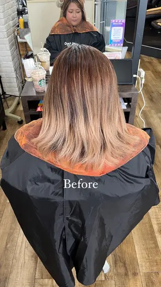 セミロング カラー きむえり/髪質改善 /20代〜40代多数のヘアスタイル