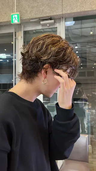 ショート パーマ メンズ 💎韓国ヘア/ 艶カラー💎souのヘアスタイル