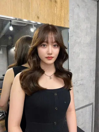 セミロング カラー パーマ ヘアアレンジ 🇰🇷韓国トレンド ヘア🇰🇷高田のヘアスタイル