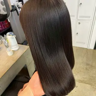 ミディアム うる艶カラー /縮毛矯正✨レオンのヘアスタイル