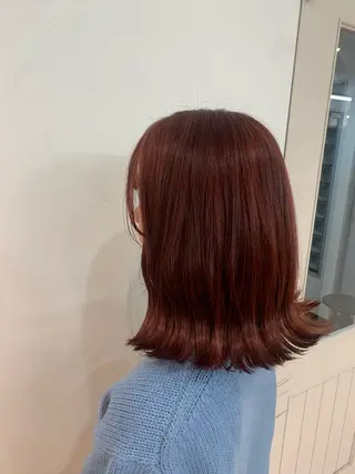 ミディアム カラー 室谷 ゆりあのヘアスタイル
