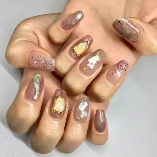 ロング カラー ネイル マツエク・マツパ 福田 加奈のネイルデザイン