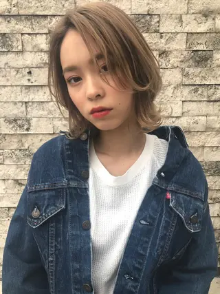 ミディアム 透明感カラー🌿ボブ ✨飛田　ケイのヘアスタイル