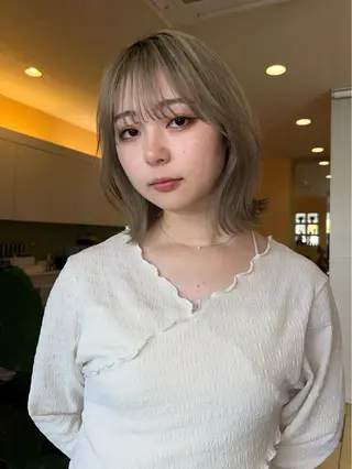 ミディアム カラー レイヤー/ブリーチ/ 渋谷/ルル🌿のヘアスタイル