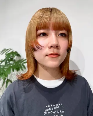 ミディアム ハイライト/ブリーチ /綾華のヘアスタイル