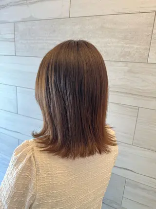 ミディアム カラー 堀江美容室 千晶のヘアスタイル