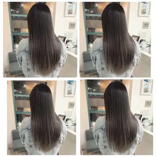 ロング カラー 京都大人女性ショート 徒歩1分/秋山のヘアスタイル