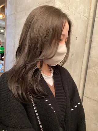 セミロング カラー 横浜美容室/暖色系 michika🌹のヘアスタイル