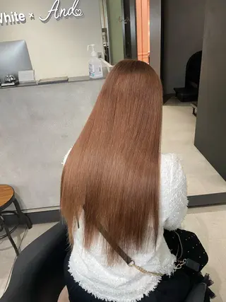 カラー offwhite Nano🪩🧡のヘアスタイル