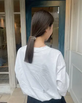 セミロング カラー ヘアアレンジ 🙃 透明感カラー/ボブのヘアスタイル