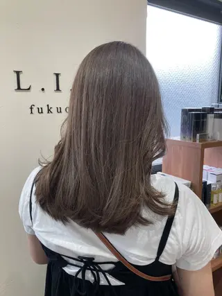 セミロング カラー 韓国スタイル🇰🇷 minamiのヘアスタイル