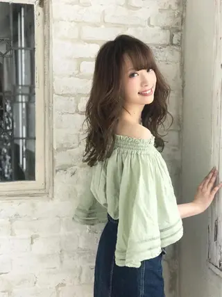 セミロング カラー KAEDE🎀 縮毛矯正＆パーマ特化のヘアスタイル