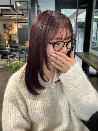 ミディアム 💘札幌クロスパーマ 髪質改善💘rinaのヘアスタイル