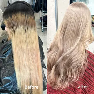 ロング 💖ムラ修正ブリーチ 💖【YUU】のヘアスタイル