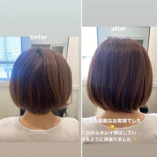 ショート パーマ ブリーチ縮毛矯正 /髪質改善/KEIのヘアスタイル