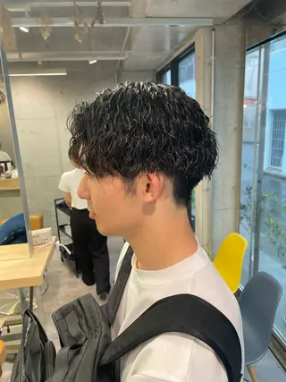 ミディアム パーマ SHUN メンズパーマのヘアスタイル