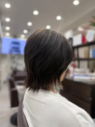 セミロング パーマ/ブリーチ 新大久保/シンのヘアスタイル