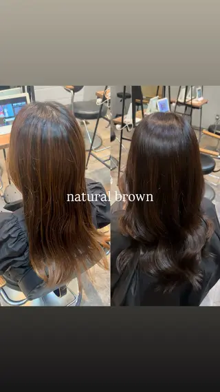 ロング カラー 林田 もものヘアスタイル