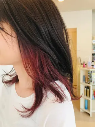 ミディアム カラー PazRood 山下のヘアスタイル