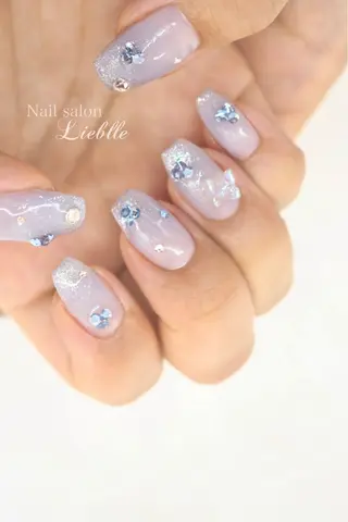 セミロング カラー ネイル Nail salon Lieblleのネイルデザイン