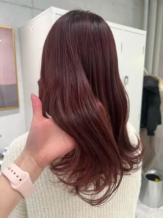 セミロング カラー 韓国ヘア☁️ mitsukiのヘアスタイル