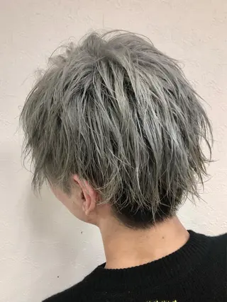 カラー メンズ ダブルスキルエクステ /羽エクステ白石宇由のヘアスタイル