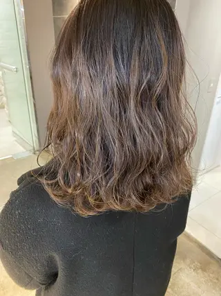 セミロング ヘアアレンジ メンズ キッズ ネイル マツエク・マツパ 透明感カラー🤎 ゆりのヘアスタイル