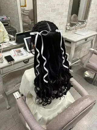 ヘアアレンジ ヘアセット☆ 髪質改善カラー☆まいのヘアスタイル