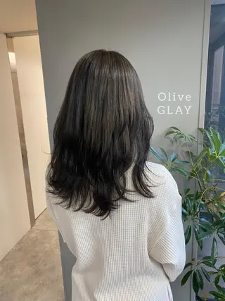 セミロング カラー ヘアアレンジ ボブ /ニュアンス/ satomi🧸💖のヘアスタイル